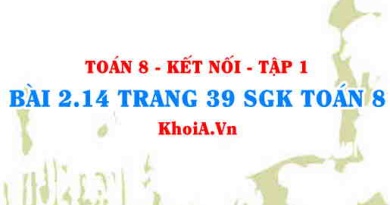 Bài 2.14 trang 39 SGK Toán 8 tập 1 Kết nối tri thức